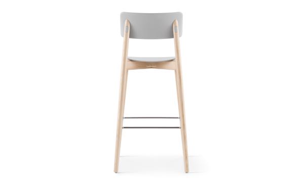 Everwood Stool Grey Natural Back