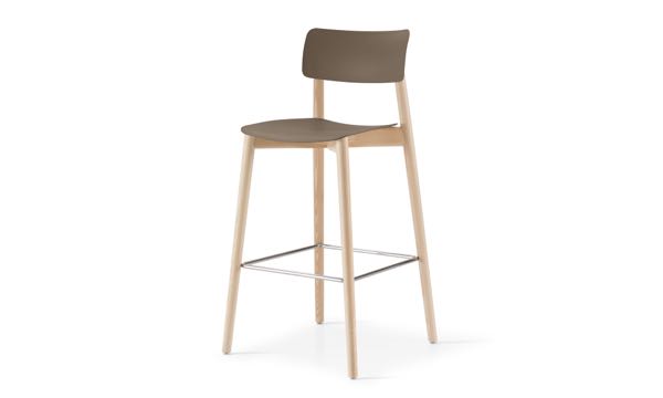 Everwood Stool Cocoa Natural Front 3 4