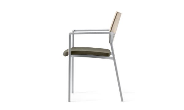 Font Chair Serif Upholstered Seat Wood Side