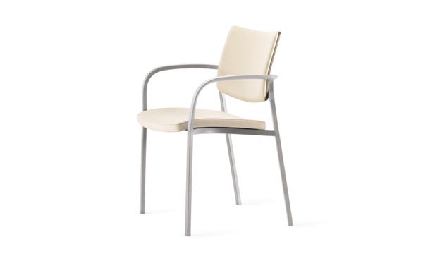 Font Chair Script Upholstered Seat and Back Front 3 4