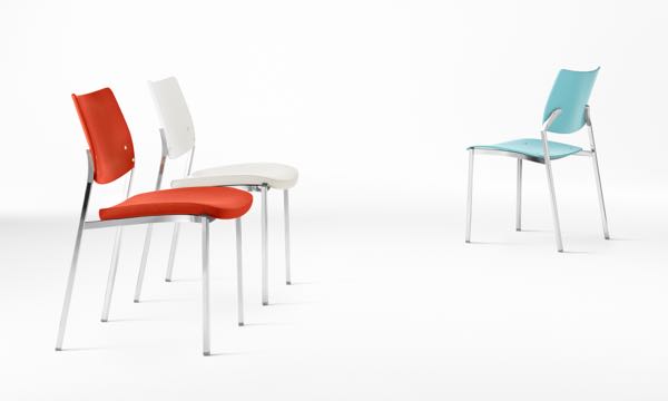 Font Chair Armless Group Red White Aqua
