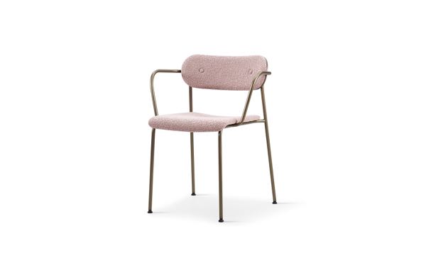 Paisans Chair Skate Arm Upholstered Pink Front 3 4