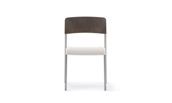 Viiva Chair Dark Wood White Front