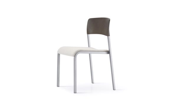 Viiva Chair Dark Wood White 3 4