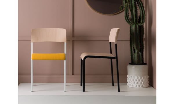 Viiva Chairs Wood and Yellow