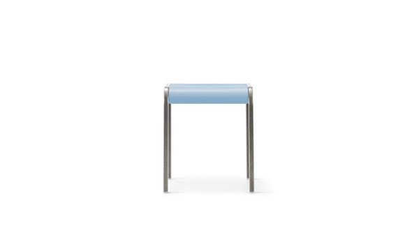 Viiva Stool Blue Silver Front