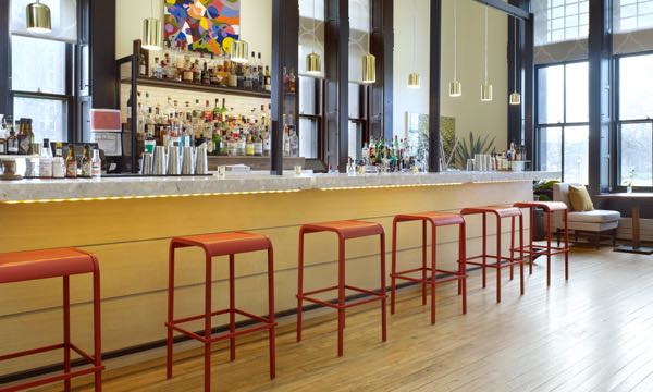 Viiva Stools Red at Bar