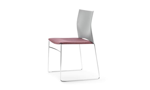 Tier Chair Grey Upholstered Seat