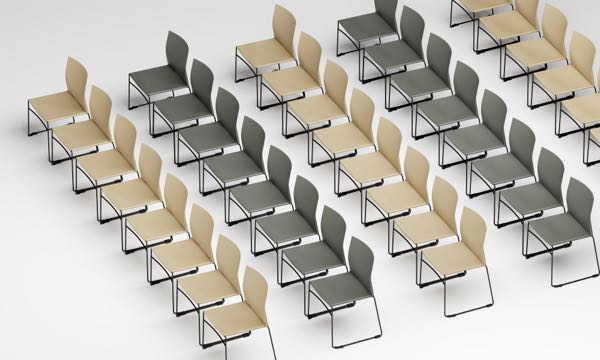 Tier Chairs in Rows