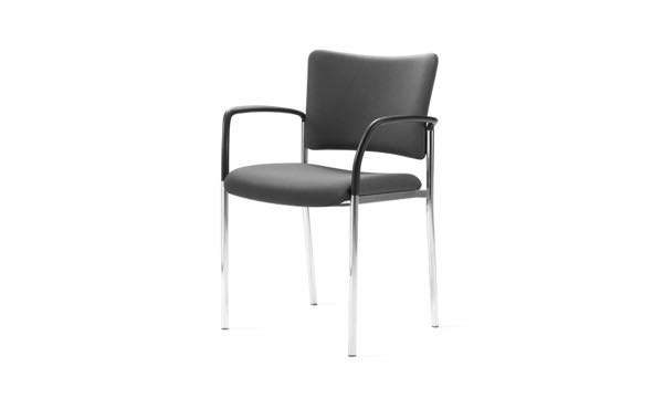 Staxx Chair Upholstered Grey Front