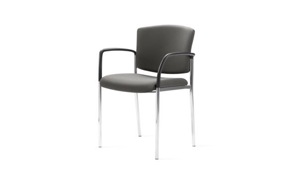 Staxx Chair Upholstered Grey 3 4
