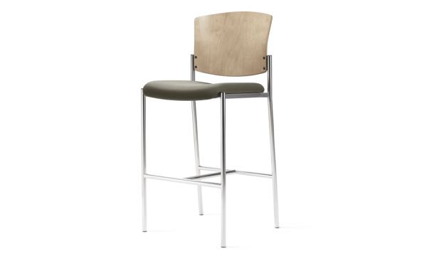 Staxx Stool Armless Wood Upholstered