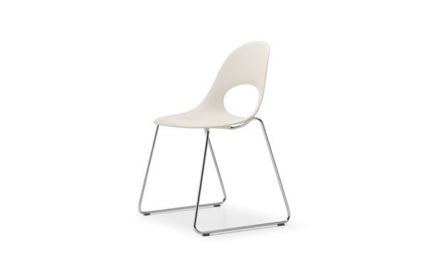 Say O Chair Stacking Sled White Front 3 4
