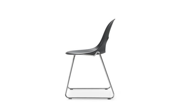 Say O Chair Stacking Sled Black Side