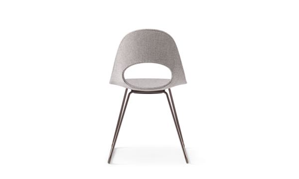 Say O Chair Sled Upholstered Grey Back