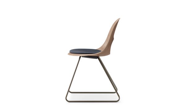 Say O Chair Sled Walnut Seat Pad Side