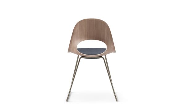 Say O Chair Sled Walnut Seat Pad Back