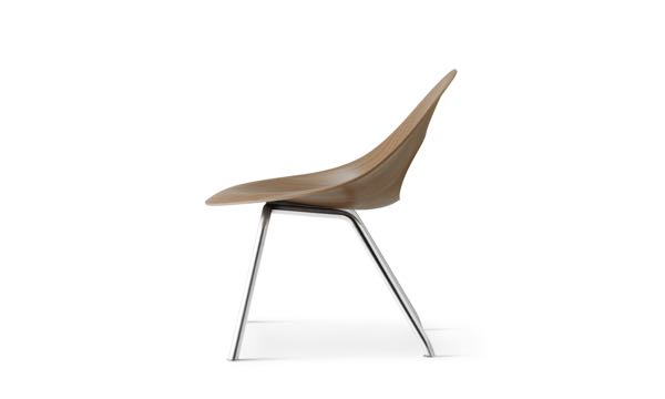 Say O Lounge Metal Leg Walnut Side