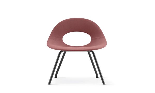 Say O Lounge Upholstered Red Metal Black Front