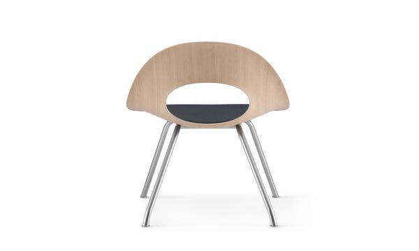 Say O Lounge Oak Seat Pad Metal Black Back