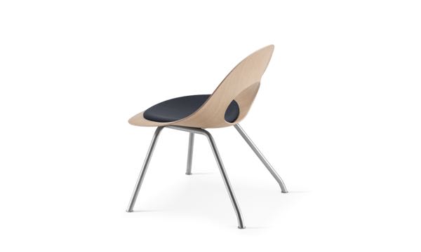 Say O Lounge Oak Seat Pad Metal Back 3 4