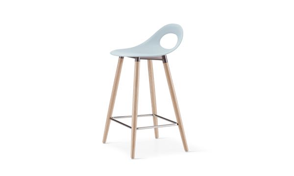 Say O Stool Poly Blue 24 Front 3 4