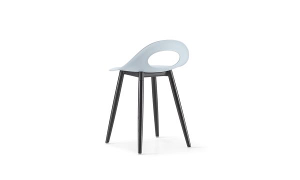 Say O Stool Poly Blue 18 Back 3 4