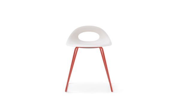 Say O Stool Sled Poly White 18 Front
