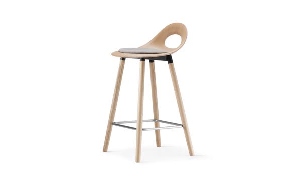 Say O Stool Wood Seat Pad 24 Front 3 4