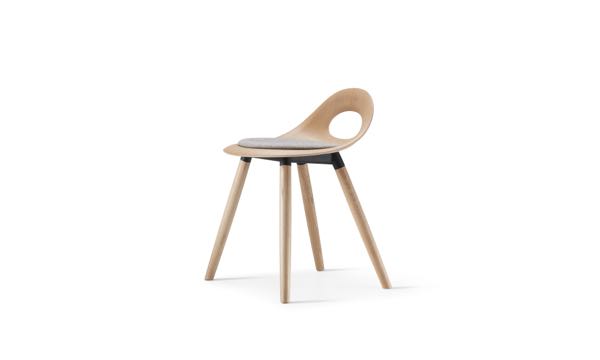 Say O Stool Wood Seat Pad 18 Front 3 4