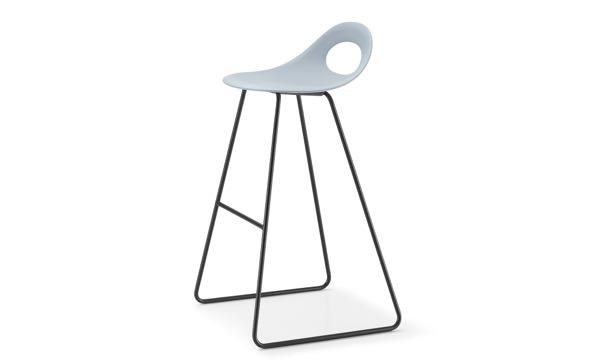 Say O Stool Sled Poly Blue 30 Front 3 4