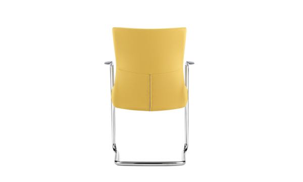 Portrait Guest Sled Upholstered Yellow Back