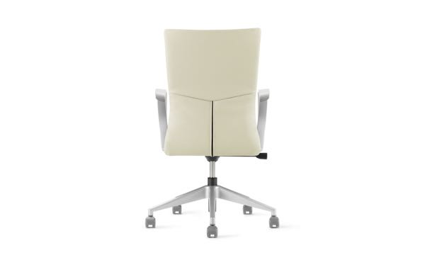 Portrait Swivel Upholstered White Back
