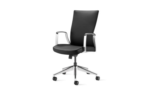 Portrait Swivel Upholstered Black Front 3 4