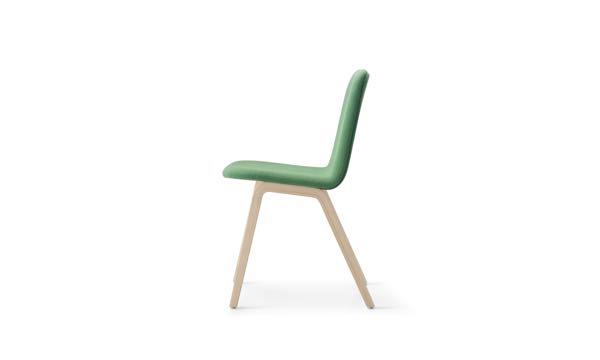 Mojo Chair Green Natural Leg Side