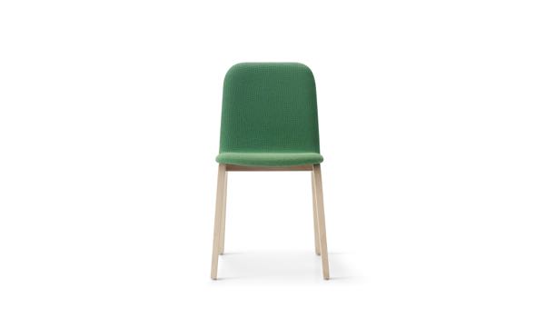 Mojo Chair Green Natural Leg Front