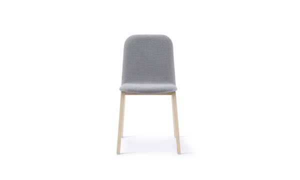 Mojo Chair Grey Natural Leg Front