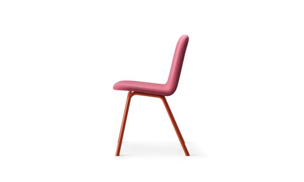 Mojo Chair Pink Red Leg Side