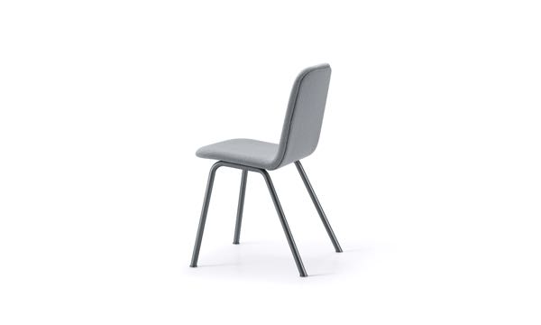 Mojo Chair Grey Grey Leg Back 3 4