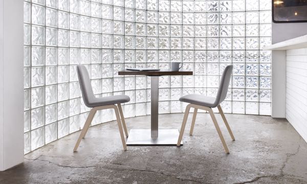 Mojo Chair Square Table Glass Brick