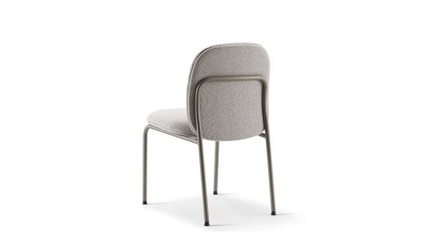 Meets Chair Armless Upholstered Grey Back 3 4