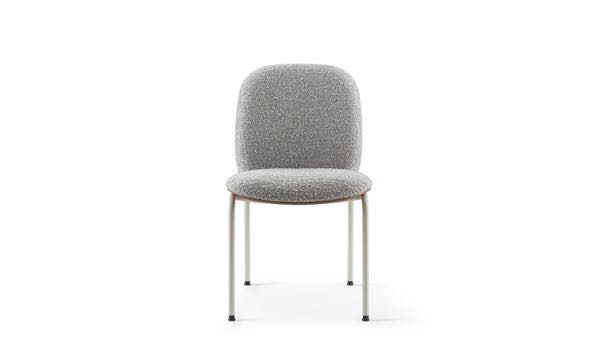 Meets Chair Armless Upholstered Grey Front