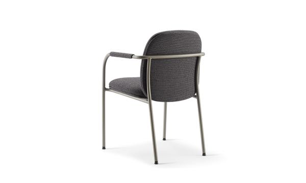 Meets Chair Upholstered Black Back 3 4