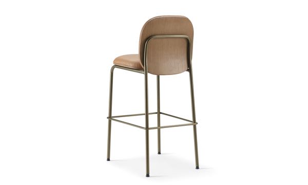 Meets Stool Pecan Brass Leg 30 Back 3 4