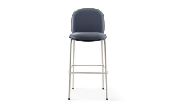 Meets Stool Black Dark Walnut 30 Front