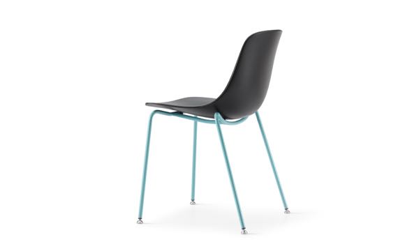 Jump Chair Black Aqua Leg Back 3 4