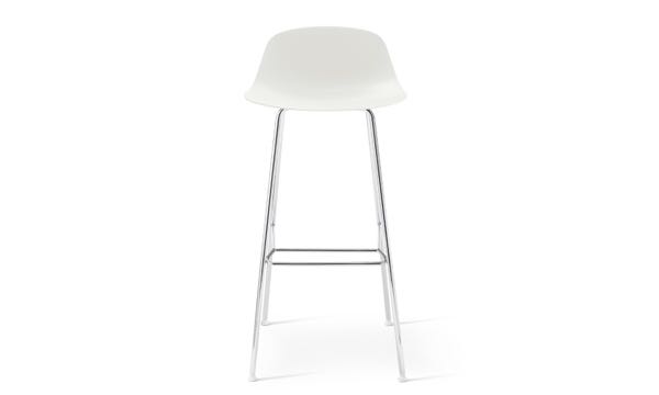 Jump Stool White Chrome Leg 30 Front