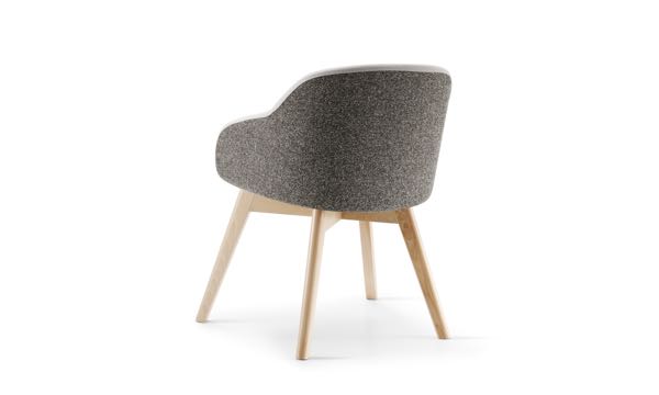 Martini Chair Wood Leg Dark Grey Back 3 4