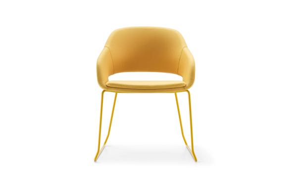 Martini Chair Sled Yellow Front