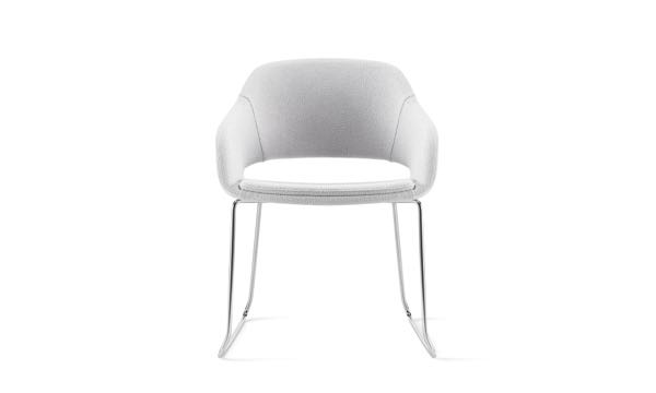 Martini Chair Sled Grey Front